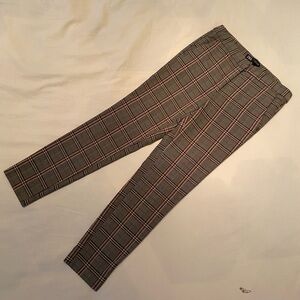 Zara brown plaid trousers